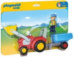 Playmobil  1.2.3 6964 Traktor s prívesom