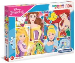 Clementoni Puzzle Disney princezné: S kamarátmi 104 dielikov