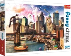 Trefl Puzzle Veselé mestá: Mačky v New Yorku 1000 dielikov