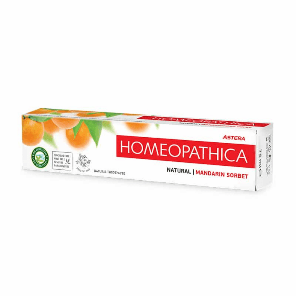 Aroma Zubná pasta Mandarínkový sorbet Astera Homeopathica 75 ml