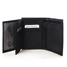 Delami Pánska kožená peňaženka s prešívaním Philip čierna
