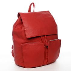 DIANA & CO Dizajnový dámsky koženkový batoh Ilijana, červená