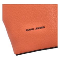 David Jones Dámska kožená crossbody kabelka Lenica, oranžová