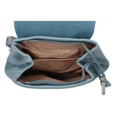 David Jones Dámsky kožený batoh s prepletaním Santorin, modrá