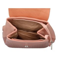 David Jones Dámsky kožený batoh s prepletaním Santorin, ružový