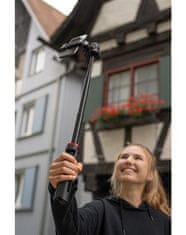 Doerr GIPSY Selfie ministatív (21,5-68 cm, 300 g, max. 2 kg, okrúhla hlava, 5 sekcií, čierna)