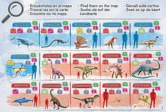 EDUCA Puzzle Mapa sveta s dinosaurami 150 dielikov