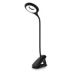 MG Reading LED lampa s klipom + kábel micro USB, čierna