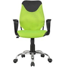 Bruxxi Detská kancelárska stolička Kika, sieťovina, zelená