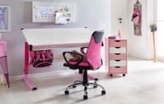 Bruxxi Detská kancelárska stolička Kika, sieťovina, ružová