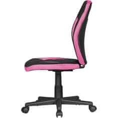 Detská stolička Jurek, syntetická koža, čierna / ružová