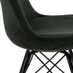 Design Scandinavia Jedálenská stolička Eris (SET 2ks), menčester, zelená