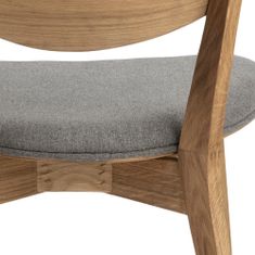 Design Scandinavia Jedálenská stolička Minsk (SET 2ks), tkanina, svetlo šedá