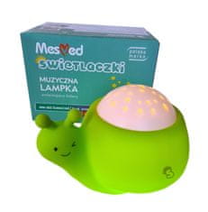 MesMed prenosná magická nočná lampička, slimák - zelená