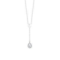 Preciosa Nežný strieborný náhrdelník s pravou perlou Pure Pearl 5336 00