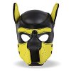 INTOYOU Hound Neoprene Dog Mask (Black / Yellow)