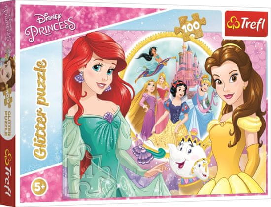 Trefl Trblietavé puzzle Disneyho princezné 100 dielikov