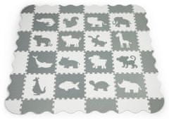 EcoToys Penové puzzle Zvieratá sivo-biele XS s okrajmi