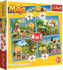 Trefl Puzzle Včielka Maja: Dobrodružstvo 4v1 (12,15,20,24 dielikov)