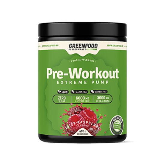 GreenFood Performance nápoj Pre-Workout 495 g