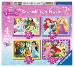 Ravensburger Puzzle Disney Princezné: Láskyplná starostlivosť 4v1 (12,16,20,24 dielikov)