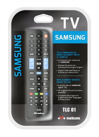 Meliconi TLC01, univerzálny ovládač TV Samsung