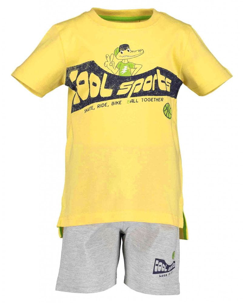 Blue Seven chlapčenský set trička a kraťasov Cool Sports 826012 X žltá 92