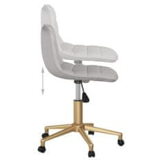 Vidaxl Otočné stoličky, 2 ks, svetlosivé, čalúnené zamatom