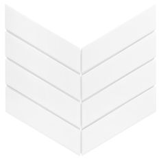 DUNIN Mozaika Royal Chevron White Matt - cena za 1 kus 318.5 x 224mm, 14.08 ks / m2