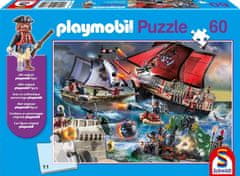 Schmidt Puzzle Playmobil Piráti 60 dielikov + figúrka Playmobil