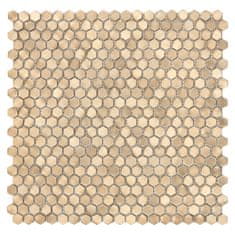 DUNIN Mozaika Allumi Gold Hexagon 14 - cena za 1 kus 300 x 300mm, 11.11 ks / m2