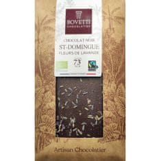 BOVETTI BIO a fair trade horká čokoláda 73% levanduľa 100g