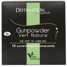 DESTINATION BIO čaj zelený Gunpowder porciovaný z celých listov 15x2g