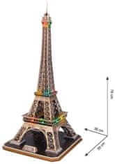 CubicFun Svietiace 3D puzzle Eiffelova veža 84 dielikov