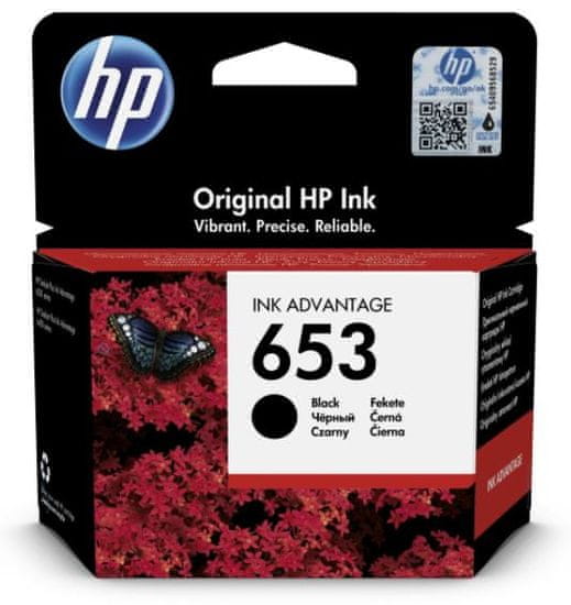 HP 653 čierna - originálna náplň (3YM75AE)