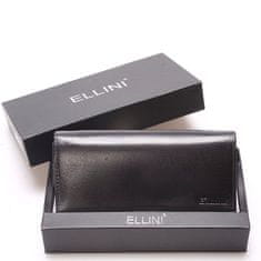 Ellini Dámska čierna kožená peňaženka Ellini NY