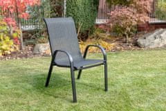 IWHOME Záhradná stolička VALENCIA čierna, stohovateľná IWH-1010006