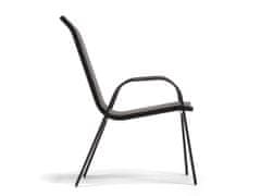 IWHOME Záhradná stolička VALENCIA čierna, stohovateľná IWH-1010006