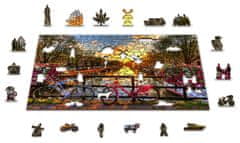 Wooden city Drevené puzzle Kolesá v Amsterdame 2v1, 75 dielikov EKO