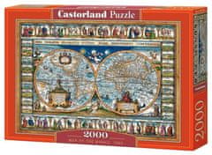 Castorland Puzzle Mapa sveta r.1639, 2000 dielikov