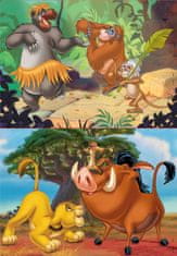 EDUCA Puzzle Leví kráľ a Kniha džungľou 2x20 dielikov