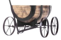 Strend Pro Kvetináč Strend Pro Woodeff, 41,5x29x19cm, whiskey barel wagon