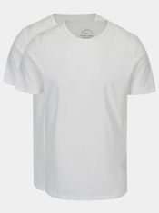 Jack&Jones Súprava dvoch bielych basic tričiek s krátkym rukávom Jack & Jones Basic XXL