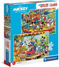 Clementoni Puzzle Mickey a priatelia 2x60 dielikov