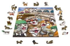 Wooden city Drevené puzzle Mačiatka v Benátkach 2v1, 75 dielikov EKO