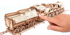 UGEARS 3D puzzle Lokomotíva V-Express s vagónom 538 dielikov