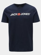Jack&Jones Modré tričko s potlačou Jack & Jones M