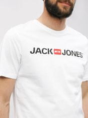 Jack&Jones Biele tričko s potlačou Jack & Jones XXL