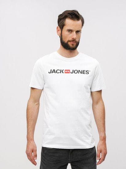Jack&Jones Biele tričko s potlačou Jack & Jones