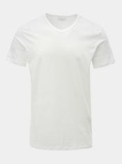 Jack&Jones Balenie dvoch bielych basic tričiek s véčkovým výstrihom Jack & Jones XXL